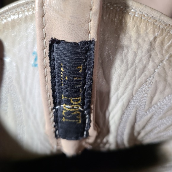 Vtg Dan Post Mens Cream Tan Exotic Lizard Leather Cowboy Boots Pointed Toe 9.5D - Picture 8 of 12